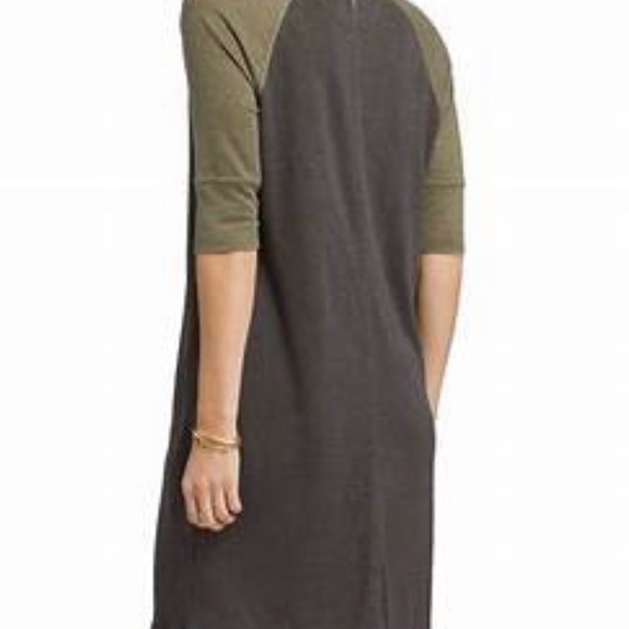 PRANA Cozy Up Henley Dress,100%HEMP,Size XL NWT, Charcoal Heather - Picture 2 of 7